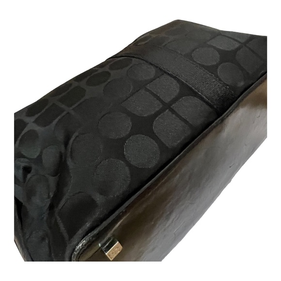 KATE SPADE NOEL print Vintage Original Black on Black Purse Logo Print - Picture 7 of 16